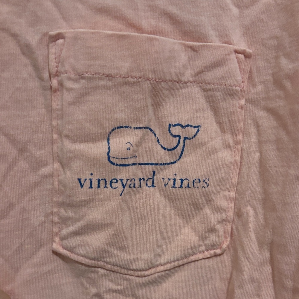 Pink Vineyard Vines Vintage long-sleeve pocket tee